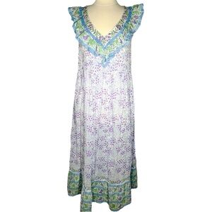 Floral Maxi Dress with Ruffle Trim